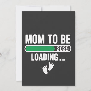 Mum to Be Loading 2025 Pregnancy Mum New Year Thank You Card