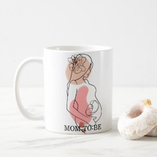 Mum To Be Personalised LineArt Boho Mug