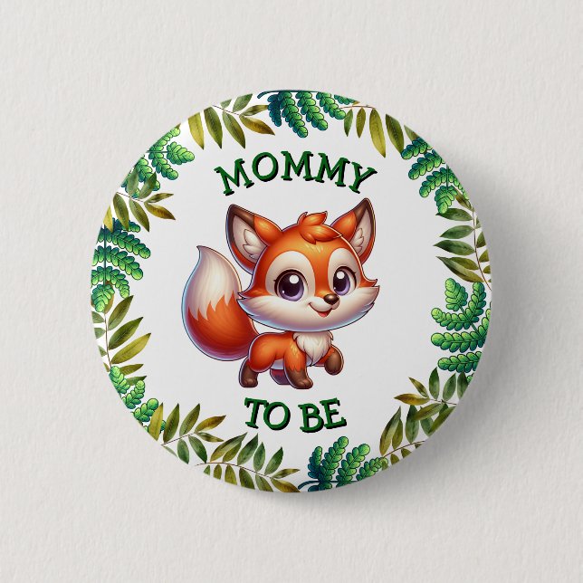Mum To Be | Woodland Themed Baby Shower  6 Cm Round Badge (Front)