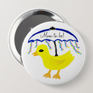 Mum-to-be Yellow Ducky Umbrella Shower Button