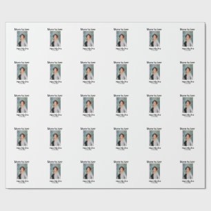 Mum to bee add photo name baby shower date  wrapping paper