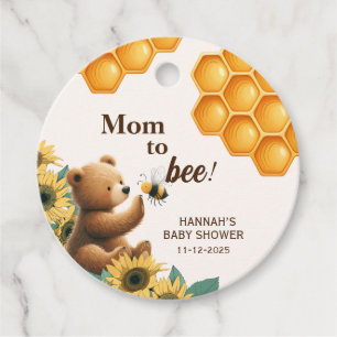 Mum to Bee Bearly Wait Baby Shower Favour Tags