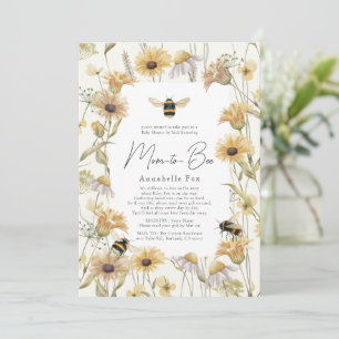 Mum to Bee Chamomile & Daisies Baby Shower by Mail Invitation