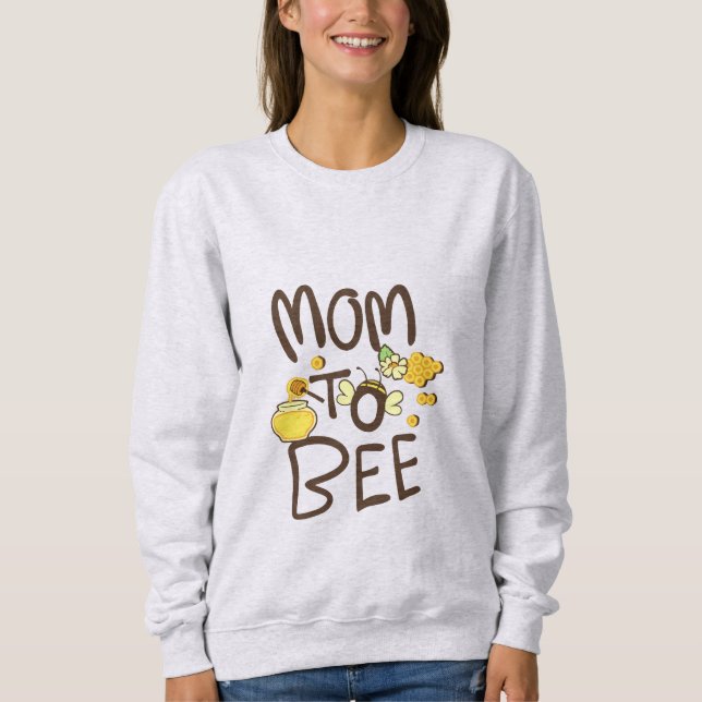 Mum to Bee with Cartoon Decoration Sweatshirt (Front)