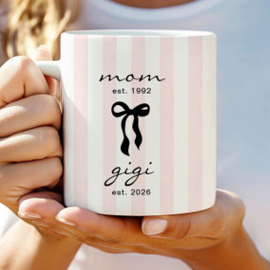 Mum to Gigi Est Mug with Bow