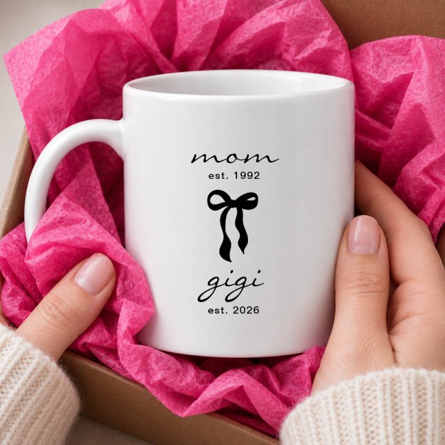 Mum to Gigi Est Mug with Bow (Creator Uploaded)