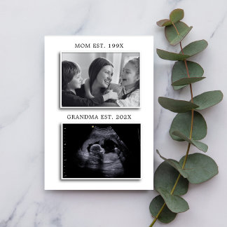 Mum to Grandma Est Pregnancy Announcement Sonogram