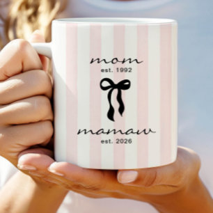 Mum to Mamaw Est Mug with Bow