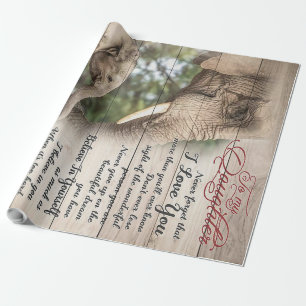 Mum To My Daughter Letter, Girl Birthday Gift Wrapping Paper