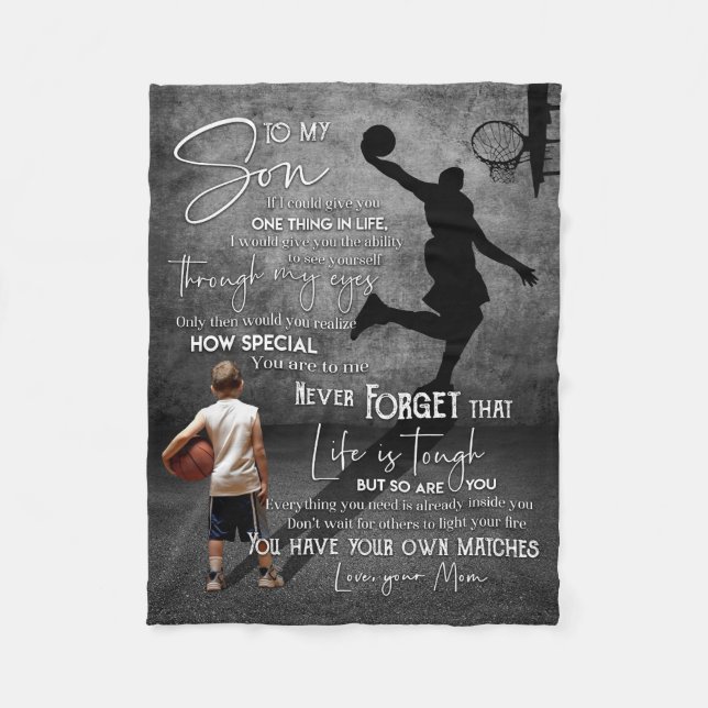 Mum  To My Son If I Could Fleece Blanket (Front)