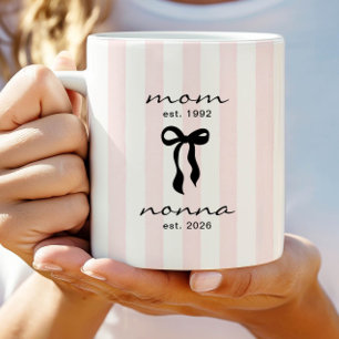 Mum to Nonna Est Mug with Bow