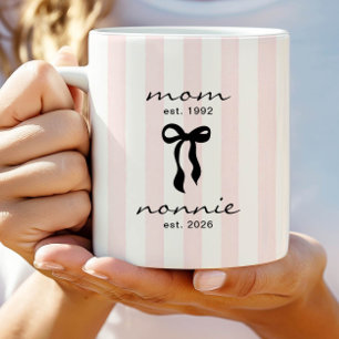 Mum to Nonnie Est Mug with Bow