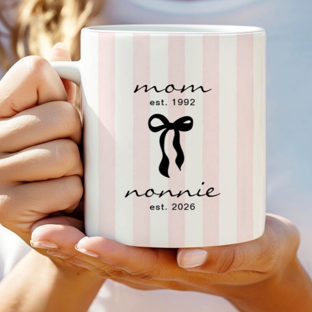 Mum to Nonnie Est Mug with Bow (Creator Uploaded)