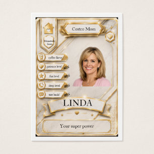 Mum Trading Card in Elegant marble and gold