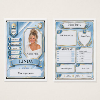 Mum Trading Card in Epic Light Blue Blaze