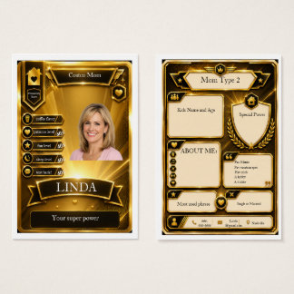 Mum Trading Card in Glamour Gold Glaze