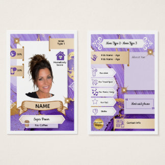 Mum Trading Card in Purple Luxe