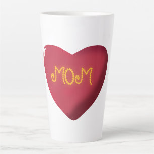 Mum Typography Design, Cute Mother Quote Text Art, Latte Mug