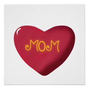 Mum Typography Design, Cute Mother Quote Text Art, Poster