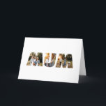 Mum typography elegant modern minimal multi photo thank you card<br><div class="desc">Worlds greatest Mum elegant modern minimal simple unique personalised photo collage simple clean lines mothers day card.</div>