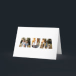 Mum typography elegant modern minimal multi photo thank you card<br><div class="desc">Worlds greatest Mum elegant modern minimal simple unique personalised photo collage simple clean lines mothers day card.</div>