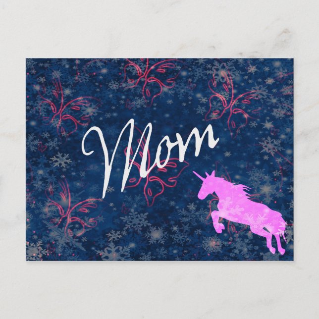 Mum Unicorn Postcard (Front)