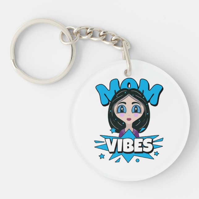 Mum Vibes Key Ring (Front)