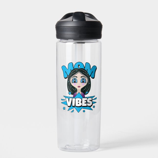 Mum Vibes Water Bottle (Front)