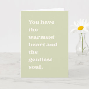 Mum Warmest Heart Gentlest Soul Love Card