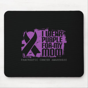 Mum Warrior Purple Ribbon Pancreatic Cancer Awaren Mouse Pad