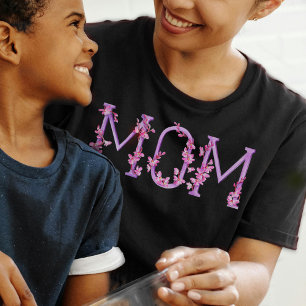 Mum watercolor art orchid text T-Shirt