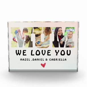 Mum We Love You Custom Mothers Day Photo Collage
