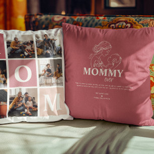 Mum We Love You   Modern 6 Photo Colour Block  Cushion