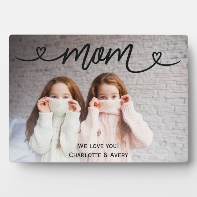 Mum We Love You Personalised Photo Plaque (Front)