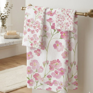 Mum Wildflower Botanical Birthday Gift Bath Towel Set