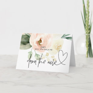 Mum Will Walk Me Down the Aisle Wedding Card