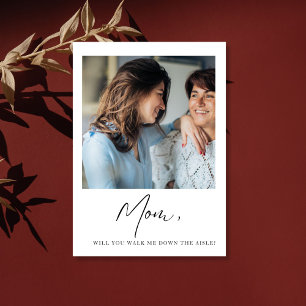 Mum Will You Walk Me Down The Aisle Mother Bride Invitation