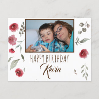 Mum Wishing Her Kid Happy Birthday  Postcard