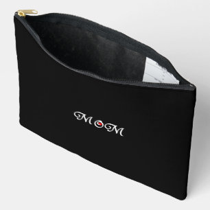 Mum with a Red Heart Accessory Pouch