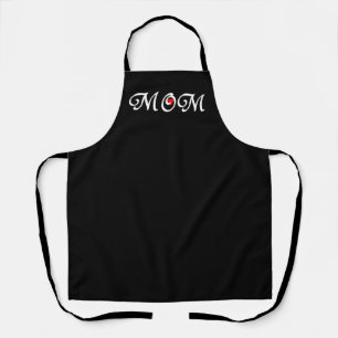 Mum with a Red Heart Apron