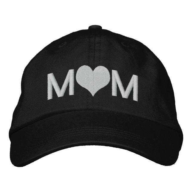 Mum With Heart Embroidered Hat (Front)