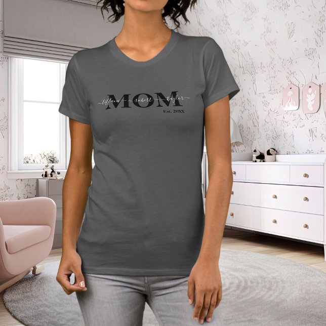 Mum with Kids Names Year T-Shirt (Creator Uploaded)