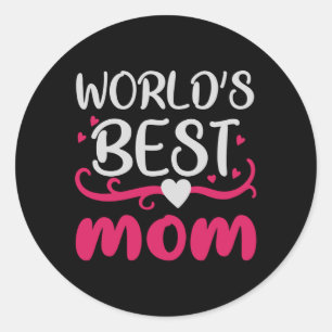 Mum - World's Best Mum Classic Round Sticker