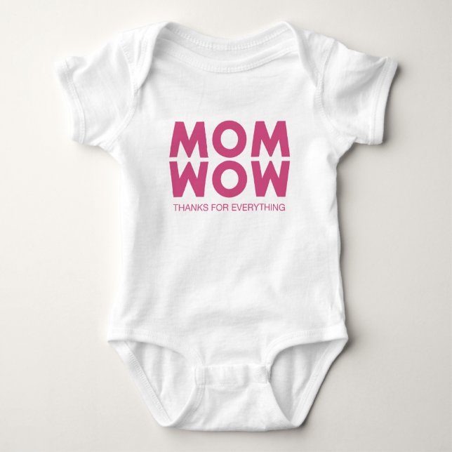 Mum, Wow! Baby Bodysuit (Front)