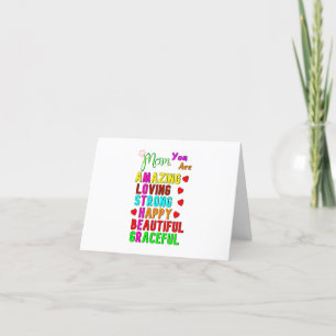 Mum You Are Amazing Love Best Gifts On Mothers Day Thank You Card