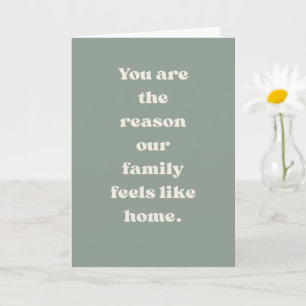 Mum You Are Home Family Love Heartfelt Card