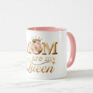 Mum You Are My Queen Gold Typography Design   Luxu Mug