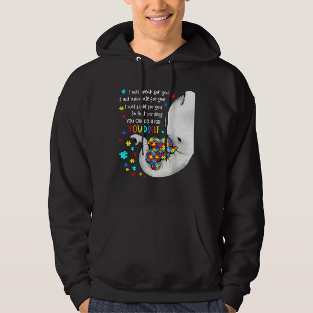 Mum You Elephant I Will Child For Autism Awareness Hoodie (Front)