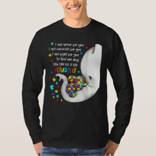 Mum You Elephant I Will Child For Autism Awareness T-Shirt