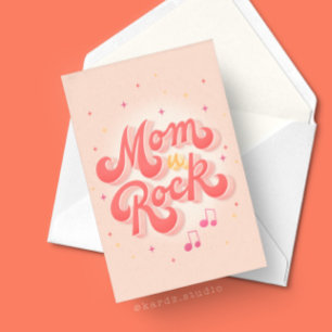 Mum You Rock Typography Mothers Day Card